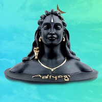 Handicrafts Villa 13Cm Black Adiyogi Shiva Statue For Car Dashboard, Pooja & Gift | Mahadev Murti Idol, Shankara For Home & Office Dcor