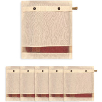 Jd Fresh 6 Pcs Cotton Saree Covers/Storage Bags With Buttons/Space Saving Bag With Mesh Window/Wardrobe-Cupboard Organizer/Holds 2 To 3 Sarees Each/Clothes Organizer For Travel(14 X 16 Inch/Brown)