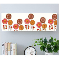 Darshanam World Polyester Printed Air Conditioning Dust Cover Folding Designer Ac Cover For Indoor Split Ac 1.5 Ton (97 X 31 X 21 .5 Cm ) (Orange Flower)