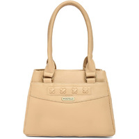 Fostelo Women's Vegan Leather Alano Handbags Shoulder Hobo Bag Ladies Purse (Cream) (Large)
