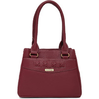 Fostelo Women's Vegan Leather Alano Handbags Shoulder Hobo Bag Ladies Purse (Maroon) (Large)