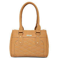 Fostelo Women's Vegan Leather Carina Handbags Shoulder Hobo Bag Ladies Purse (Beige) (Large)