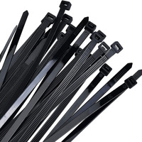 Shivansh Technology Cable Zip Ties,Black(100 Mm X 2.5 Mm,4" Inch, Pack Of 100)Multi-Purpose Self-Locking Nylon Teeth Grip Cable Ties Cord Management Ties,Plastic Ties For Home,Office,Garden,Workshop.