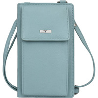Urban Forest Ruby Pastel Blue Leather Wallet For Women