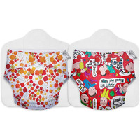 Superbottoms New Uno Freesize Cloth Diaper Set Of 2| Cloth Diaper For Babies 3M To 3Y | Washable & Reusable Cloth Diaper | Comes With Cloth Diaper Insert | 2 Diaper And 2 Organic Cotton Soaker