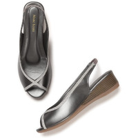 Marc Loire Womens Open Toe Block Heel Sandals, Gun Metal - 5 Uk