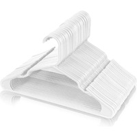 Zollyss Plastic Cloth Hangers For Clothes Hanging Wardrobe Hangers For Multipurpose Storage Saree Dress Shirt Pant Trouser Kids Clothes Hangers (36 Count, White)