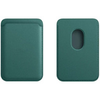 Captese Faux Leather Unisex Mag-Safe Wallet Pouch, Magnetic Credit/Debit Card Holder With Rfid Blocking For Iphone 14/13 / 12 Series (Leaf Green)