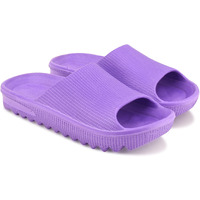 Beonza Women Stylish Slides Flip Flops Slippers Purple