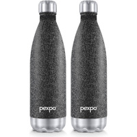 Pexpo Stainless Steel Hot And Cold Vacuum Insulated Isi Certified Flask, 750Ml, Pack Of 2, Black, Electro | Bpa Free