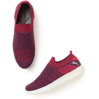 Marc Loire Women's Athleisure Knitted Active Wear Slip-On Sneaker Shoes (Purple, Numeric_8)