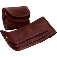 Abys Genuine Leather Dark Brown Women Mini Pocket Wallet,Ladies Purse,Cash Holder,Coin Purse