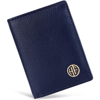 Hammonds Flycatcher Genuine Leather Card Holder Wallet For Man & Women - Credit Card Holder For Men, Rfid Credit Card Wallet For Men, 6 Card Slots, 1 Currency Slot, Atm Card Holder For Men - Blue