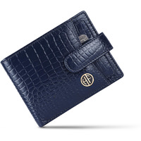 Hammonds Flycatcher Wallet For Men Leather Original, Men Wallet, Leather Wallet For Men Stylish, Mens Wallet Leather, Wallets For Man, 5 Card Slots, Purse For Men Branded, Gift For Men - Croc Blue