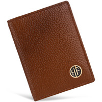 Hammonds Flycatcher Genuine Leather Card Holder Wallet For Man & Women - Credit Card Holder For Men, Rfid Credit Card Wallet For Men, 6 Card Slots, 1 Currency Slot, Atm Card Holder For Men - Tan