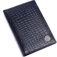 Hammonds Flycatcher Genuine Leather Passport Cover For Men, Passport Cover For Women, Rfid Passport Holder For Men Travel Accessories For Men, Passport Bag For Men, 3 Atm Card Slots - Croc Blue