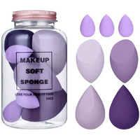 Macplus Makeup Sponge Set Beauty Blender With Egg Case, Soft Sponge For Liquid Foundation, Creams, And Powders Latex Free Wet And Dry Makeup (Multicolor 4 Big + 3 Mini -7 Pcs Set)