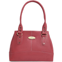 Fostelo Women's Vegan Leather Birdie Handbags Shoulder Hobo Bag Ladies Purse (Maroon) (Large)