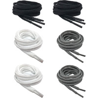 Shoeshine Sports Shoe Lace (Pack Of 6 Pairs) Oval Shoelaces Sneakers Shoe Lace For Men And Women Shoes