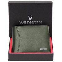 Wildhorn Rfid Protected Leather Wallet For Men, Green
