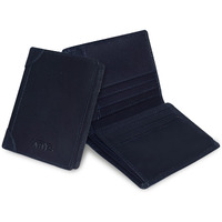 Abys Genuine Leather Unisex Card Holder||Credit Card Case (Dark Blue)