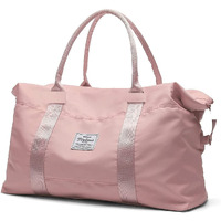 Lnt Large Capacity Polyester Folding Travel Bag 25 Cms Lightweight Waterproof Carry On Luggage Bags With Fixed Strap Dry And Wet Separation Foldable Travel Duffel Bag For Foldable Bag (Assorted Color)