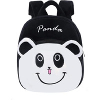 Frantic Kids Soft Animal Cartoon Travelling School Bag Soft Plush Standard Backpack Boys Girls Baby For 2 To 5 Years Baby/Boys/Girls Nursery, Preschool, Picnic(Blackpanda), Medium