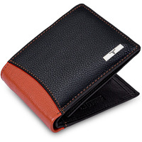 Urban Forest Ontario Black/Orange Leather Wallet For Men