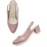 Marc Loire Women's Block Heel Pumps With Adjustable Ankle Strap, Nude, 8 Uk
