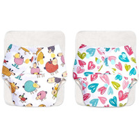 Superbottoms Basic Assorted Pack Of 2 Cpsia Certified Cotton Cloth Diapers For Baby | Washable & Reusable | 0-3 Years | Freesize | Adjustable | Reduces Rash | With Quick Dry Pad/Insert