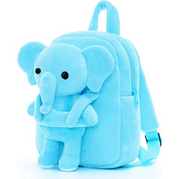 Frantic Kids Soft Animal Cartoon Travelling School Bag Printed Soft Plush Backpacks Boys Girls Baby For 2 To 5 Years Baby/Boys/Girls Nursery, Preschool, Picnic(Fullbody_Skyelehpant_2022)