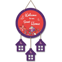Artvibes Welcome Wooden Wall Hangings Decoration Items For Home | Gift | Quotes | Mdf Wood Decoration For Living Room | Artworks Designer| Welcome Sign Wooden Hanger | Modern Decor (Wh_7203N)