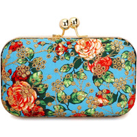 Tooba Women Handicraft Beautiful Bling Box Clutch Bag Purse For Bridal, Casual, Wedding Bag For Women & Girls (Turquoise)