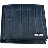 Urban Forest Carl Printed Blue Leather Wallet For Men