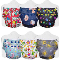 Superbottoms Cloth Diapers For Babies - Uno Super Value Combo Pack - 6 Freesize Uno- New Version| Reusable Cloth Diapers With Inserts For Babies 3M To 3Y