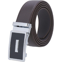 Labnoft Men's Pu Leather Auto Lock Belt (Belt-003-Brown-Xl)