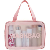 Inovera (Label) Makeup Organizer Bag - Travel Cosmetic Toiletry Storage Pouch - Water-Resistance Vanity Washbag For Women, Girls (Rose Gold) 31 X 11 X 21 Cm