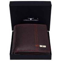 Urban Forest Liam Brown/Orange Leather Wallet For Men