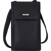 Urban Forest Ruby Black Leather Sling Wallet For Women