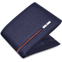 Urban Forest Stag Blue/Orange Leather Wallet For Men
