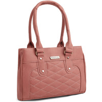 Fostelo Women's Vegan Leather Paulie Handbags Shoulder Hobo Bag Ladies Purse (Light Pink) (Large)
