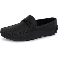 Mactree Black Synthetic Leather Loafers For Men - 6 Uk