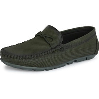 Mactree Men's Olive Synthetic Leather Loafers - 8 Uk