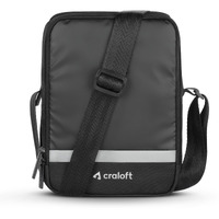 Craloft Premium 9 Inch Mini Sling Bag For Men And Women, Small Passport Travel Bag With Water-Resistant, And Small Sling Bag (S5, Black With Radium Bar)
