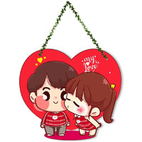 Artvibes Cute Couple Wall Hanging For Home Decor | Couple Gifts | Valentine Decor Items For Girlfriend Boyfriend Husband Wife | Living Room Decoration | Art Piece For Bedroom (Wh_8310N)