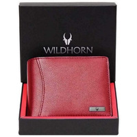 Wildhorn Rfid Protected Leather Wallet For Men, Red