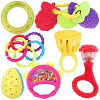 Toyshine Infant Acrylonitrile Butadiene Styrene (Abs) Pack Of 7 Rattle Set For New Born Babies, Bpa Free, Baby, Multicolor Toy For Babies