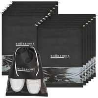 Shoeshine Shoe Bag For Storage Shoes For Men And Women Travel Essentials Shoe Cover And Shoe Bags Pouches Transparent Shoe Bag For Travel Or Accessories - Pack Of 12 Shoe Pouch