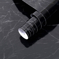 Vaidika Wallpaper Stickers Kitchen,Marble Foil Sheet Kitchen,Kitchen Wallpaper Vinyl Sheet,Oil Proof&Waterproof Wallpaper Kitchen,Wall Stickers Heat(2 M Black Na, Self-Adhesive, 200 Cms)
