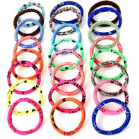 Diversa Multiprinted Hair Elastic Cotton Stretchable Rubber Bands Polytail Hair Ties For Women And Girls (Multicolor, Pack Of 48 Pcs) - Multi-Printed